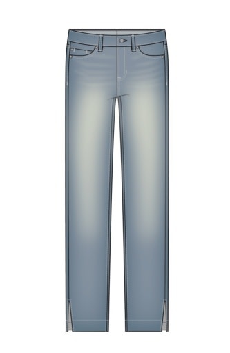 Liverpool Los Angeles kennedy crop straight w/ wide hem and slit 2