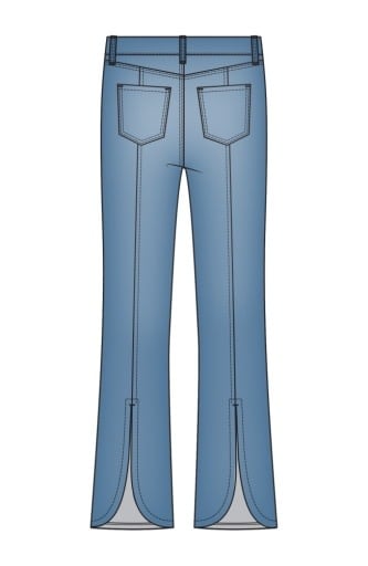 Liverpool Los Angeles gia glider crop flare w/ tulip back slit