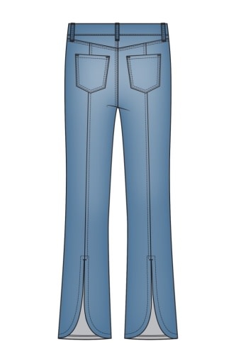 Liverpool Los Angeles gia glider crop flare w/ tulip back slit