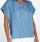 Liverpool Los Angeles popover shirt w/ shirring