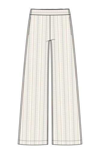 Liverpool Los Angeles pull on wide leg woven pant