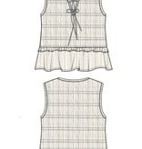 Liverpool Los Angeles sleeveless tie front woven top w/ smocking