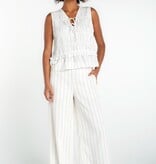 Liverpool Los Angeles sleeveless tie front woven top w/ smocking