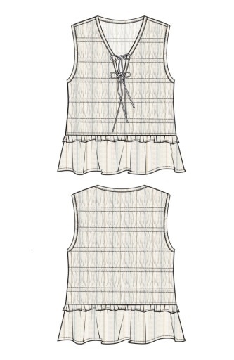 Liverpool Los Angeles sleeveless tie front woven top w/ smocking