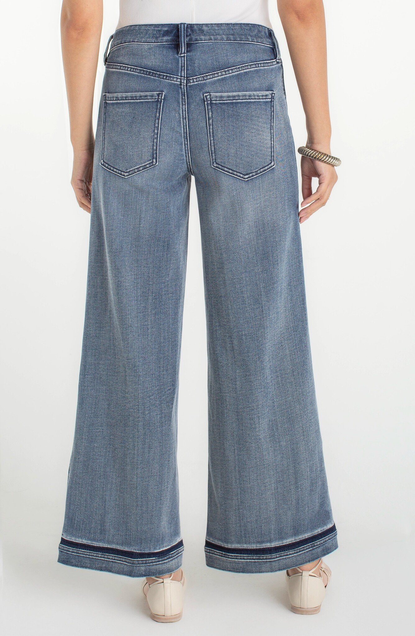 Liverpool Los Angeles super stride wide leg w/ shadow cuff 30' ins