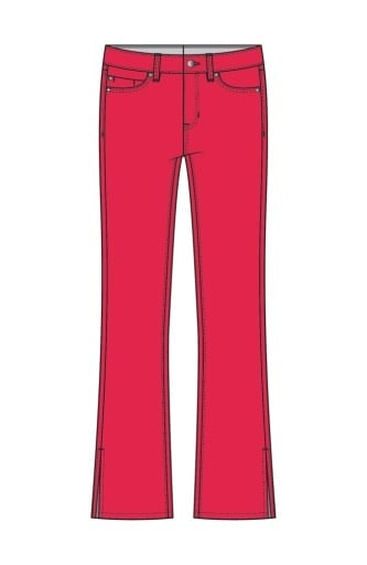 Liverpool Los Angeles hannah cropped flare w/ slit hem 25.5' ins