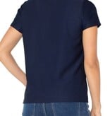 Liverpool Los Angeles textured short sleeve crew neck tee w/ rib trim