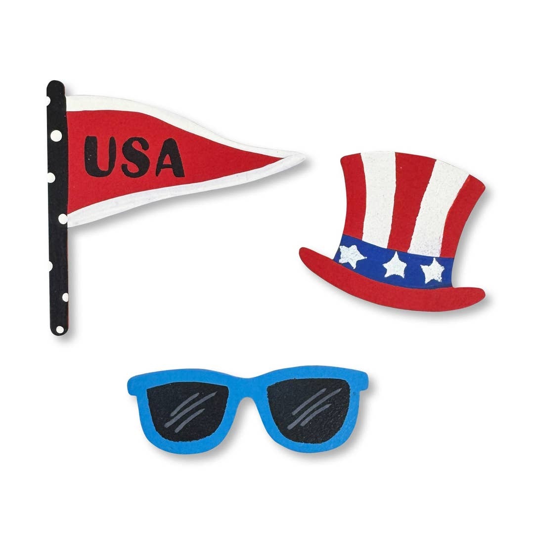 Roeda Studio 4th of July Celebration Magnets S/3