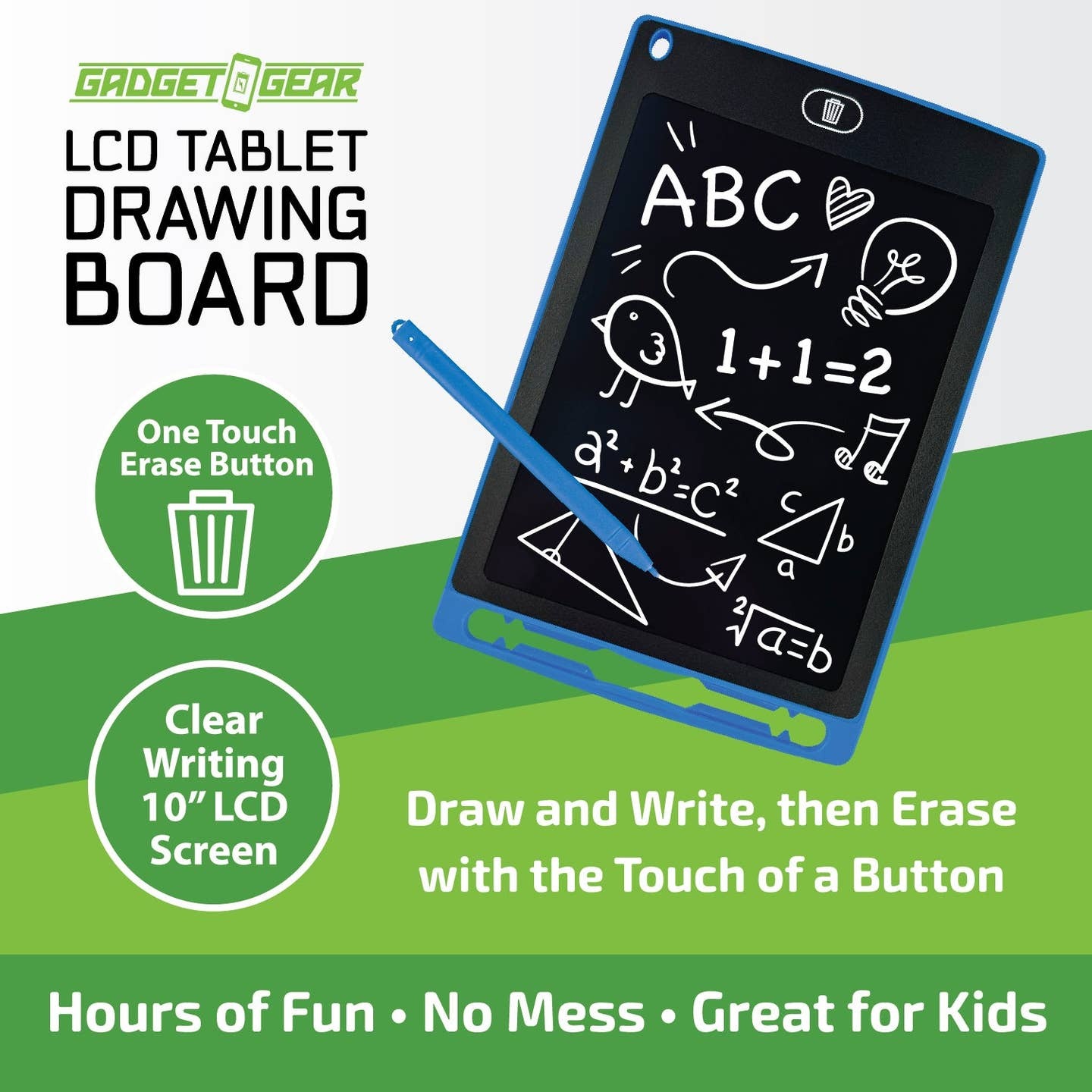 Novelty Brands Gadget Gear Reusable LCD Drawing Tablet (various colors)