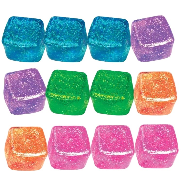 Novelty Brands Fun Doh Squish & Squeeze Sparkle Cube 082 (various)