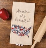 Primitives by Kathy PBK America The Beautiful Embroidered Kitchen Towel