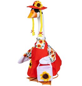 Evergreen Porch Goose Outfit, Sunflower Dress