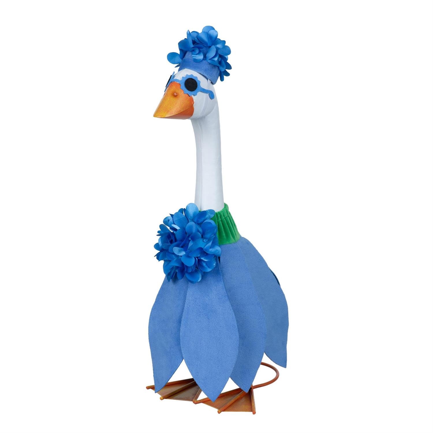 Evergreen Porch Goose Outfit, Blue Hydrangea