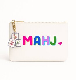 Aspen Lane Mahjong Bag | Canvas mahjong bag w/ tile zipper pull