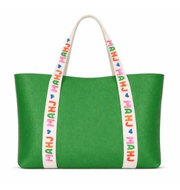 Aspen Lane Mahjong Tote Bag Mahjong Tile Bag Leather | Green