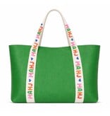 Aspen Lane Mahjong Tote Bag Mahjong Tile Bag Leather | Green