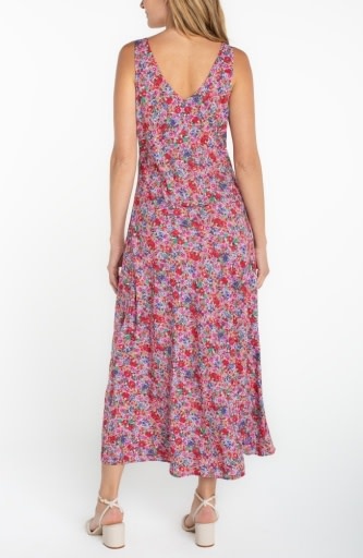 Liverpool Los Angeles sleeveless ruffle front woven maxi dress