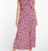 Liverpool Los Angeles sleeveless ruffle front woven maxi dress