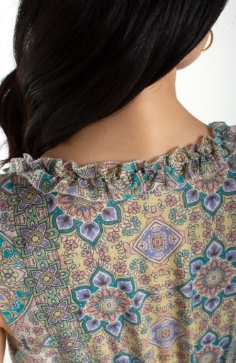 Liverpool Los Angeles sleeveless smocked waist woven maxi dress