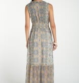 Liverpool Los Angeles sleeveless smocked waist woven maxi dress