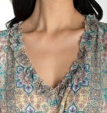 Liverpool Los Angeles sleeveless smocked waist woven maxi dress