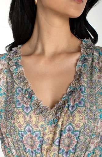 Liverpool Los Angeles sleeveless smocked waist woven maxi dress