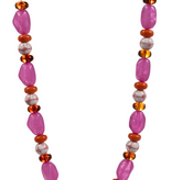 Lou & Co. Pink Resin and Ceramic Beaded Necklace