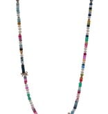 Lou & Co. Multi-Colored Resin Beaded Necklace W/ Bow and Pearl Details
