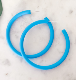 Lou & Co. Blue Color-Coated Hoop Earrings