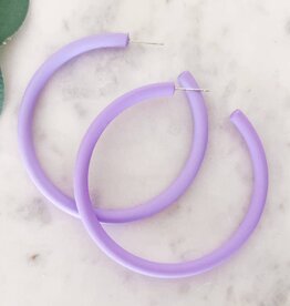 Lou & Co. Purple Color-Coated Hoop Earrings