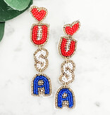 Lou & Co. USA Beaded Earrings