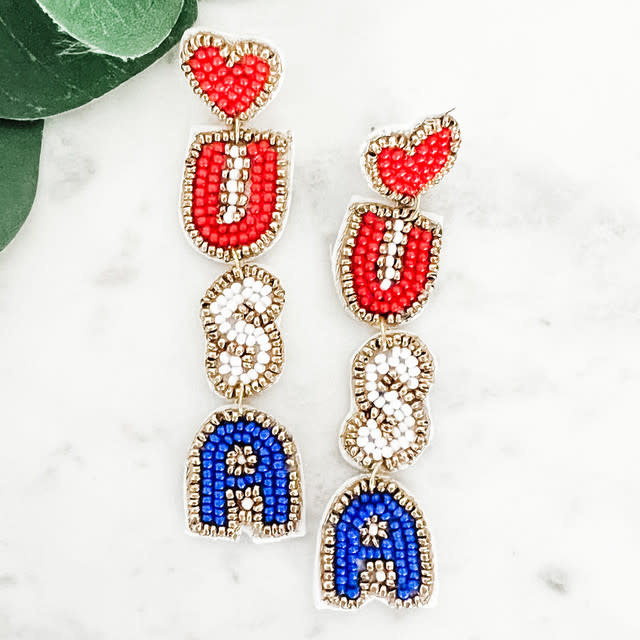 Lou & Co. USA Beaded Earrings