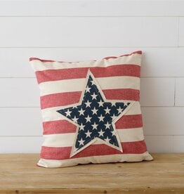 FLEURISH Pillow - Star Patch And Stripes