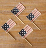 FLEURISH Small Fabric Vintage Style American Flag (cotton, single flag)