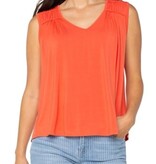 Liverpool Los Angeles sleeveless shirred detail knit top