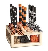 Mudpie Small Halloween Broom Crate
