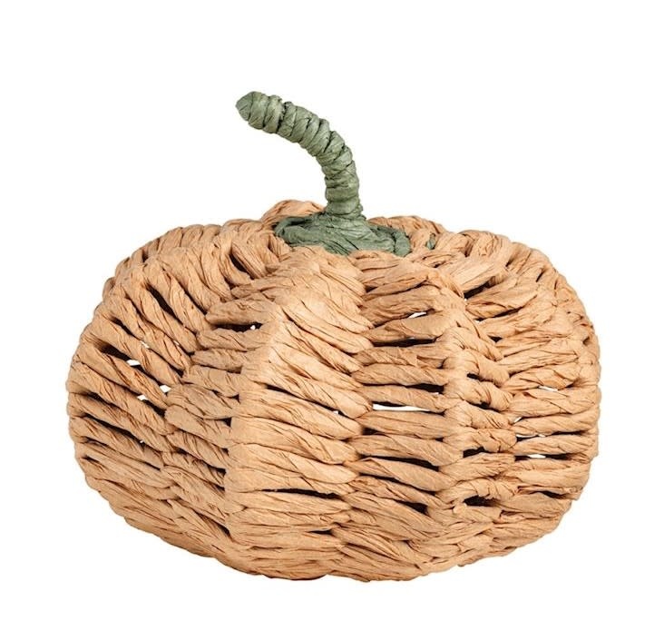 Mudpie LIGHT ORANGE WOVEN PUMPKIN