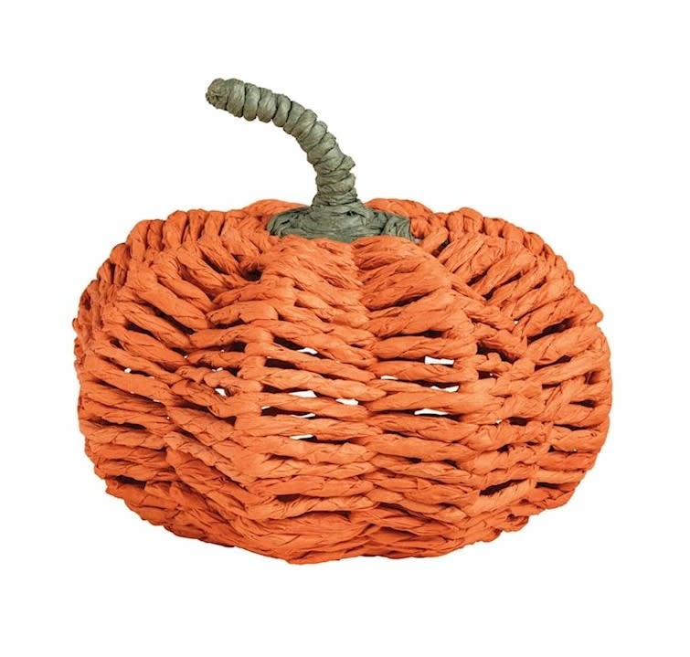 Mudpie ORANGE WOVEN PUMPKIN