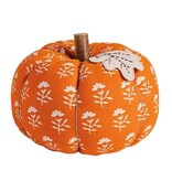 Mudpie MD BLOCK PRINT STUFFED PUMPKIN