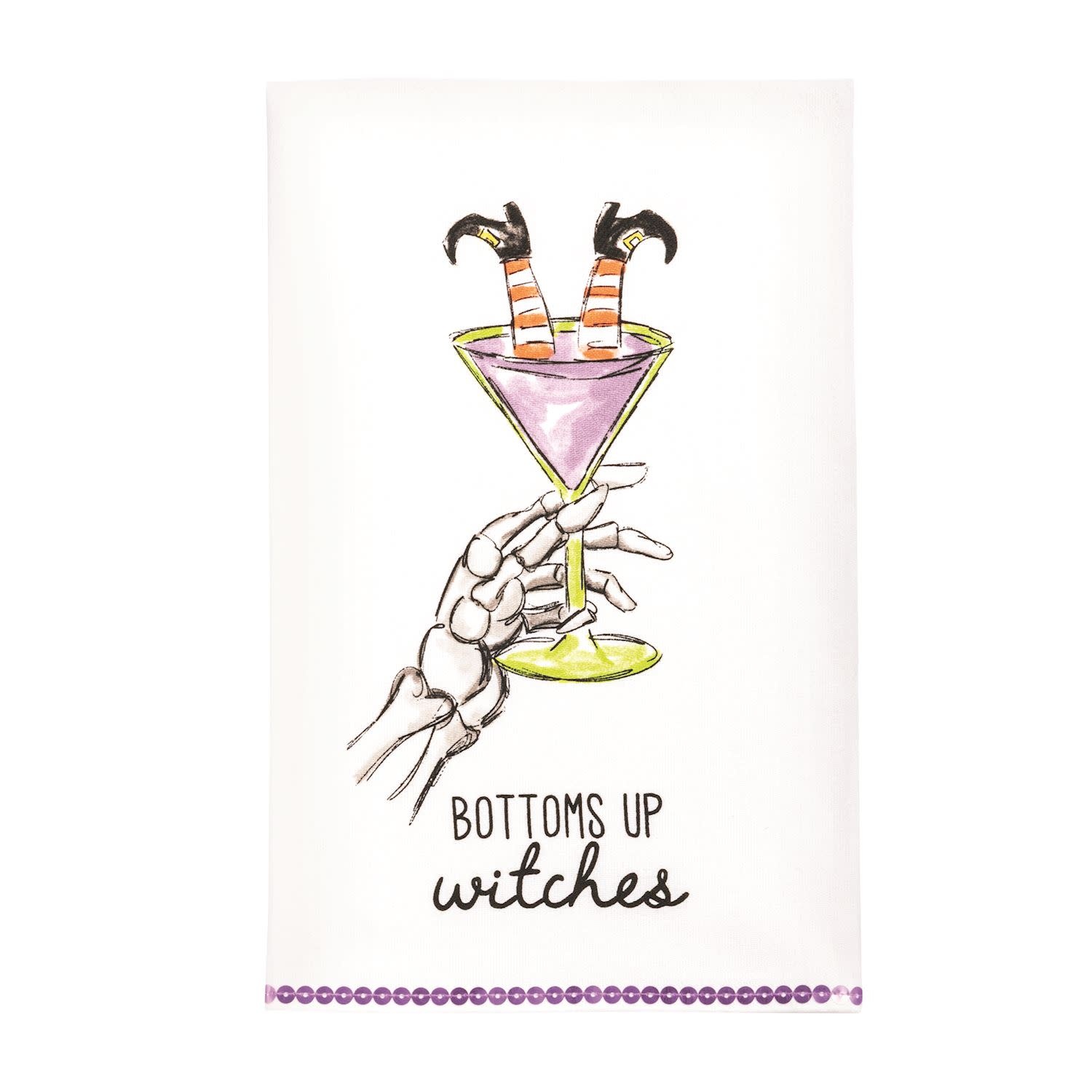 Mudpie BOTTOMS UP COCKTAIL TOWEL