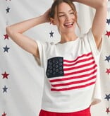 Jodifl Off White American Flag Patch Top