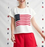 Jodifl Off White American Flag Patch Top