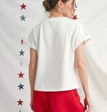Jodifl Off White American Flag Patch Top