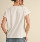 Jodifl Off White American Flag Patch Top Plus