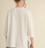 Jodifl White USA Patched Sweatshirts Top