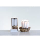 FLEURISH Unscented Short Taper Candles in Box, Set of 12
