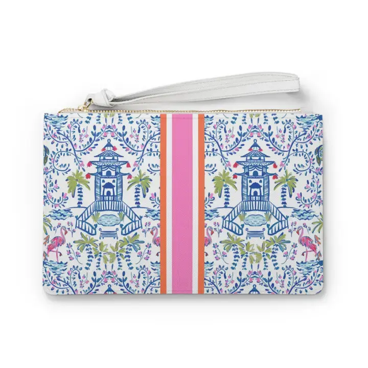 Britt Mills Design Britt Mills Mahjong Card Pouch (Faux-Leather): Colorful Chinoiserie