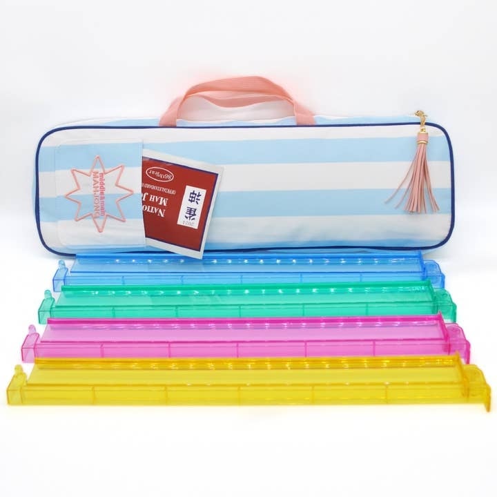 FLEURISH Traveling Tiles Mahjong Rack Bag (Poolside Blue)