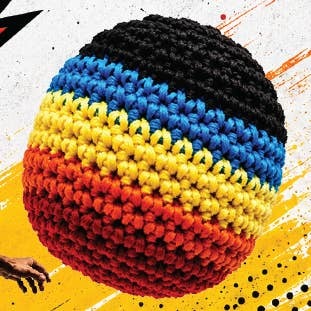 Novelty Brands Extreme Retro Hand-Knitted Kick Pouch/Footbag/Hacky Sack