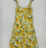Democracy Lemon Lush Multi V-Neck Smocked Back Tank Dress
